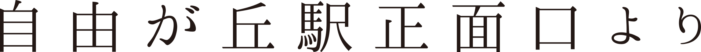 自由が丘駅正面口より